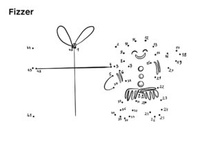 Points a relier cadeau de Noel et bonhomme en pain d'epices