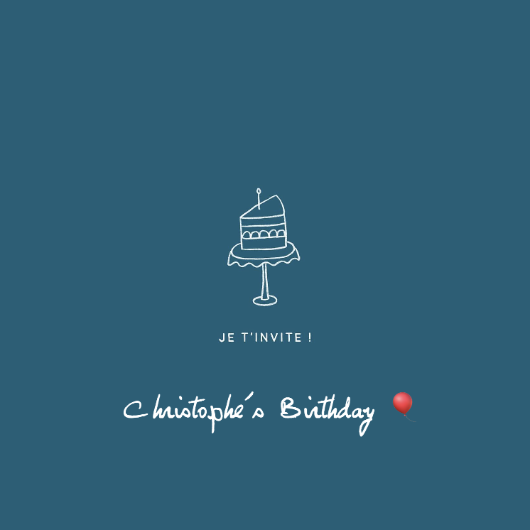 carte d'invitation à créer pour l'anniversaire de Christophe