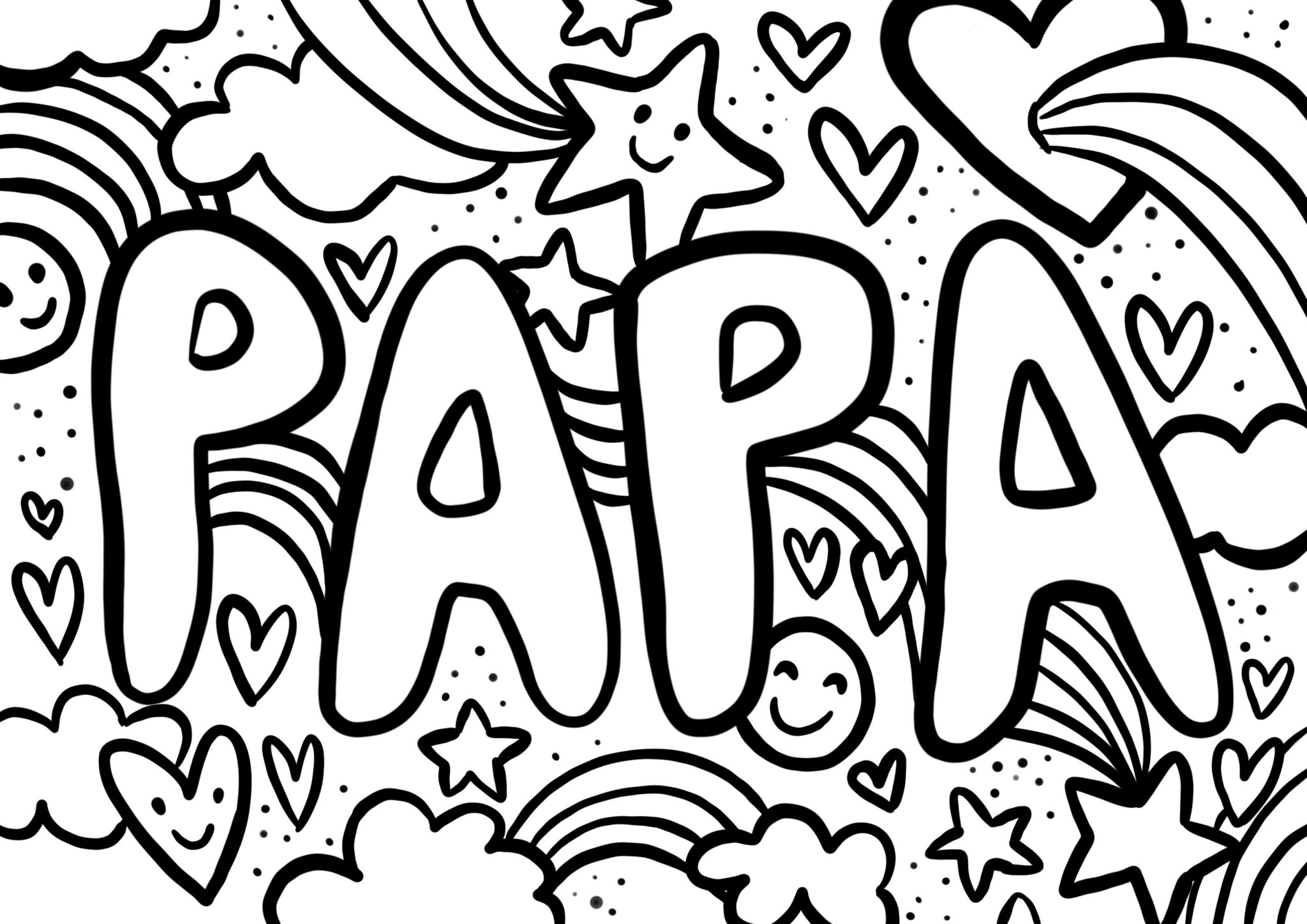 Coloriages - Joyeux Anniversaire Papa - Coloriages Gratuits à Imprimer